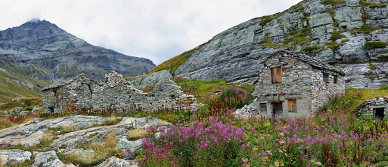 La Grande Sassière from Ruisseau de la Sassière in Vanoise national park, France