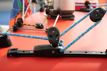 rigging pully on slide