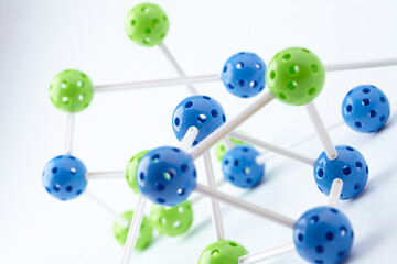 Obraz premium Molecular Structure on the white