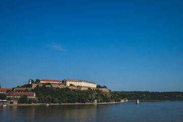 Fototapeta na wymiar Petrovaradin Fortress by Danube River, Novi Sad, Serbia