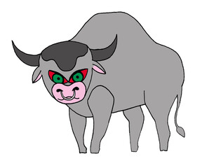 illustration of a bull