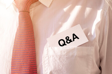 Q&A word. FAQ or frequency asked questions. Questions and answers concept