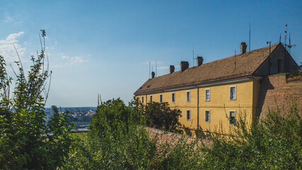 Fototapeta na wymiar View of house and landscape, Novi Sad, Serbia