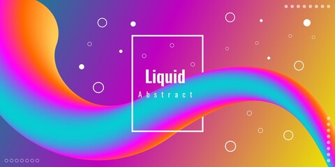 Modern abstract liquid 3d background with colorful gradient. Suitable for use, posters, flyers, book covers, website backgrounds or landing pages. Vector illustration