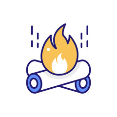 BonFire Flat Icon Style illustration. EPS 10 File