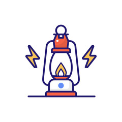 Lantern Flat Icon Style illustration. EPS 10 File
