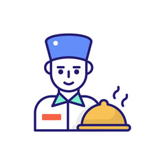 Hotel Service Flat Icon Style illustration. EPS 10 File