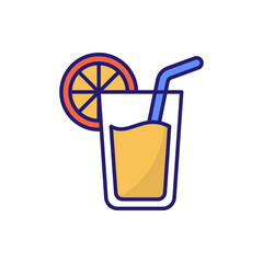 Juice Flat Icon Style illustration. EPS 10 File