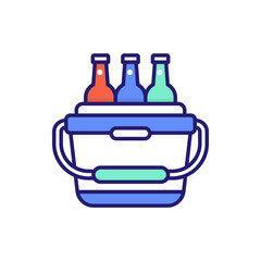 Fototapeta premium Cooler Flat Icon Style illustration. EPS 10 File