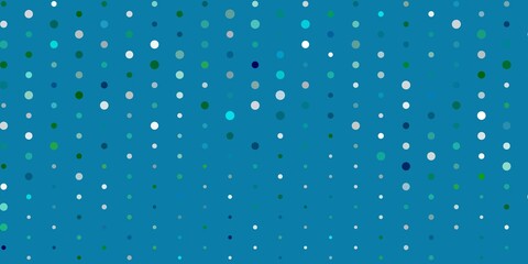 Light blue, green vector background with bubbles.