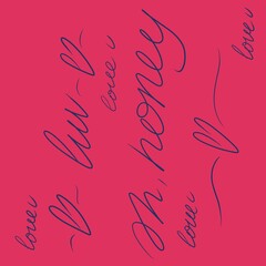 valentines day seamless pattern oh honey luv