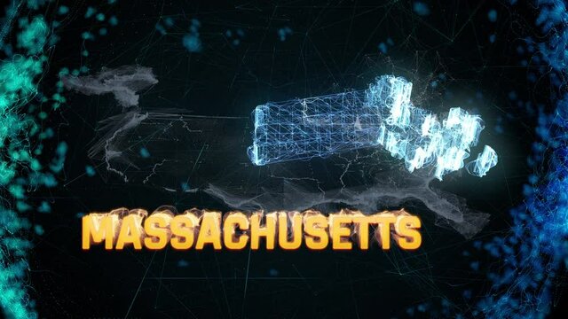 Massachusetts US federal state border map outline, news events, exit polls