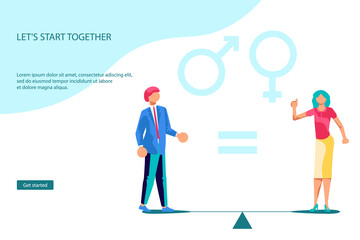 Webpage template of gender equality