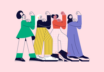 Girl power and feminism concept