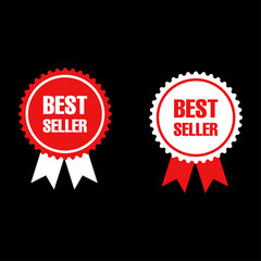 Best seller label set icon