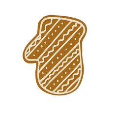 Christmas gingerbread cookies traditional holiday celebration design hand drawn in doodle style decorated with sugar icing winter sweet food for greeting card, invitations, banner vector illustration