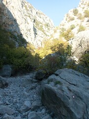 famous natural park paklenica gorge in velebit mountains