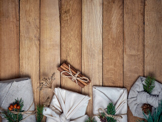 Zero waste and eco friendly christmas concept.