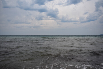 sea in cloudy weather