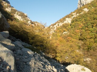 famous natural park paklenica gorge in velebit mountains