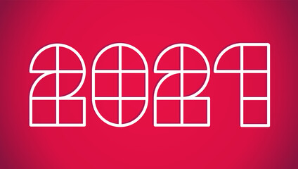 New year postcard 2021