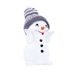 Funny Snowman in the hat