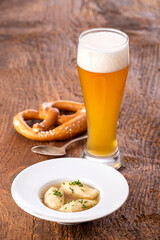 semolina dumplings in broth