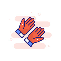 Gloves Icon Style illustration. EPS 10 File