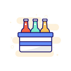 Beer Bottle Icon Style illustration. EPS 10 File