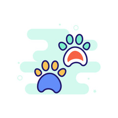 Foot Steps Icon Style illustration. EPS 10 File