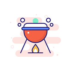Grill Icon Style illustration. EPS 10 File