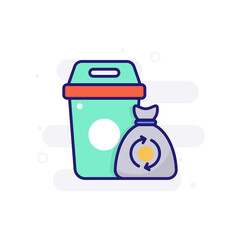 Trash Bags Icon Style illustration. EPS 10 File