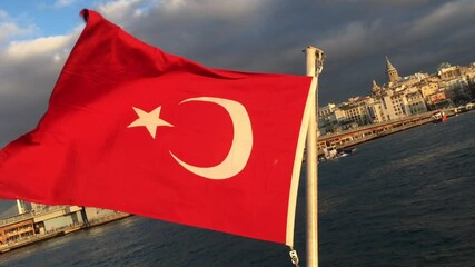turkish flag on the street
