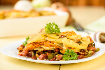 potato casserole with sausage
