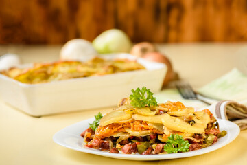 potato casserole with sausage