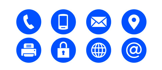 Contact Icons Web Communication