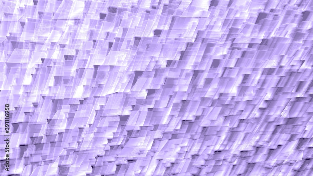 Poster abstract white background in the form of intersections of cubes, lines, plexuses. 3d rendering. wall