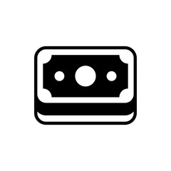 Fototapeta premium Currency Note Solid icon style illustration. Eps 10 file