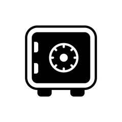Fototapeta premium Bank Locker Solid icon style illustration. Eps 10 file