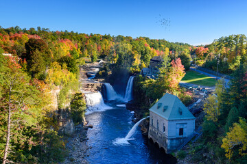 Ausable chasm at fall