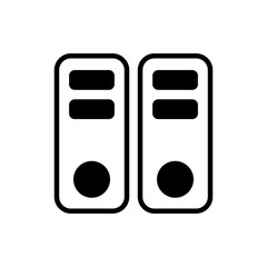 files Solid icon style illustration. Eps 10 file