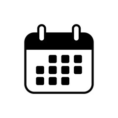 Calendar Solid icon style illustration. Eps 10 file