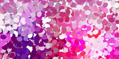 Naklejka na ściany i meble Light purple, pink vector backdrop with chaotic shapes.