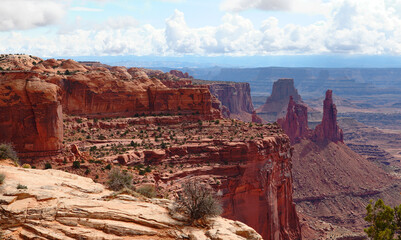 Scenic panorama of view point in Canyonlands National Park, Utah, USA