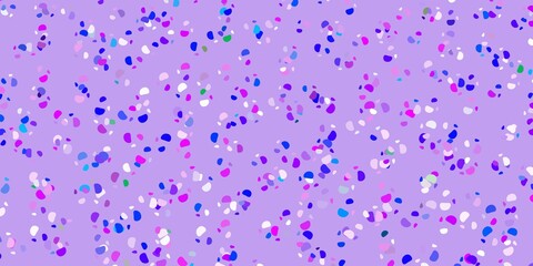 Light pink, blue vector background with random forms.