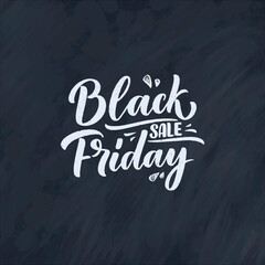 Obraz premium Black friday lettering in modern calligraphy style. Slogan for promotion template and sale banner. Vector