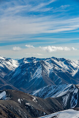 Snow covered mountains in New Zealand