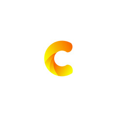 Fototapeta premium logo c icon vector tempet