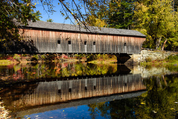 Hemlock covered bridge over the Saco river