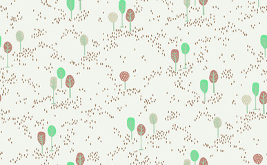 Wintery vector seamless woody print design.